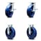 Service Caster 8 Inch Kingpinless Solid Poly Wheel Caster Brakes 2 Rigid, 2PK SCC-KP30S820-SPUR-SLB-2-R-2 - alternate 1